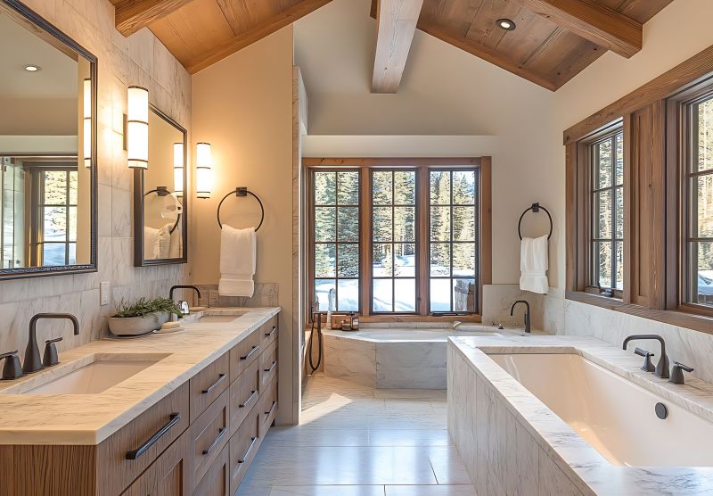 Elegant Master Bathroom with Double Vanities